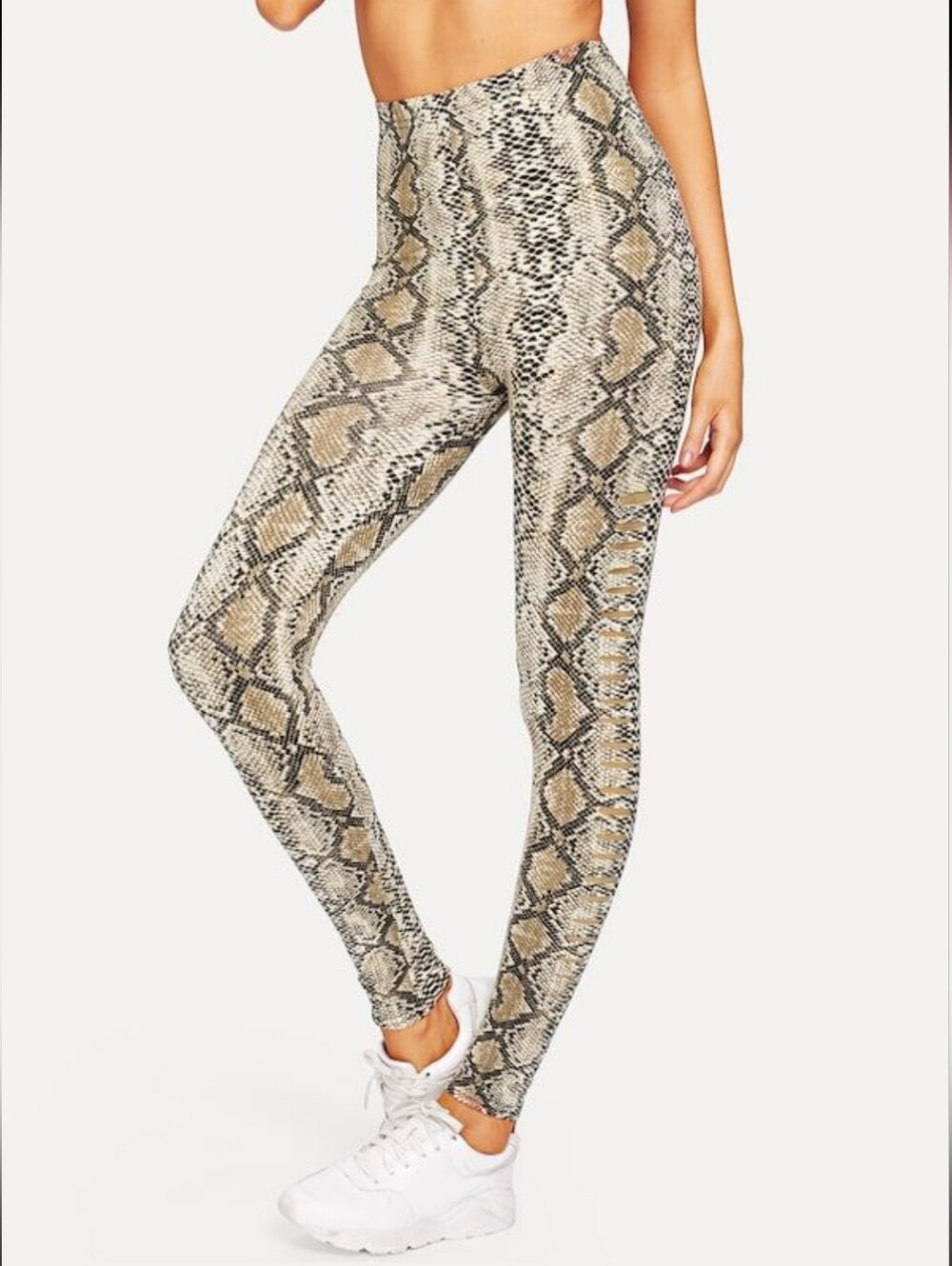 COMMANDO  FAUX LEATHER ANIMAL. LEGGING NEON SNAKE /SZ:MEDIUM